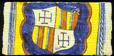 Castelli (TE) - Chiesa di San Donato. Particolare del soffitto in maiolica.